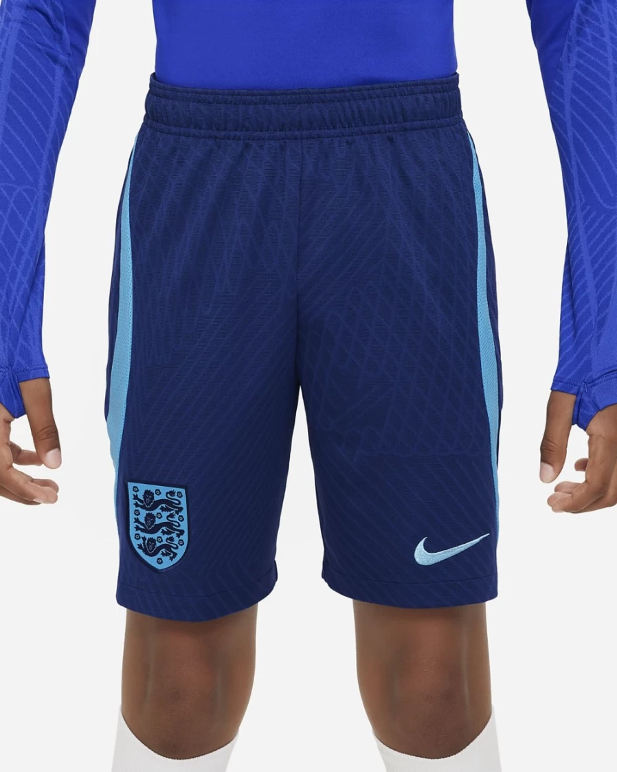 Nike Dri-FIT Knit Soccer Shorts for Kids - Blue Void/Blue Fury - Boys & Girls Football Shorts - England Strike Collection