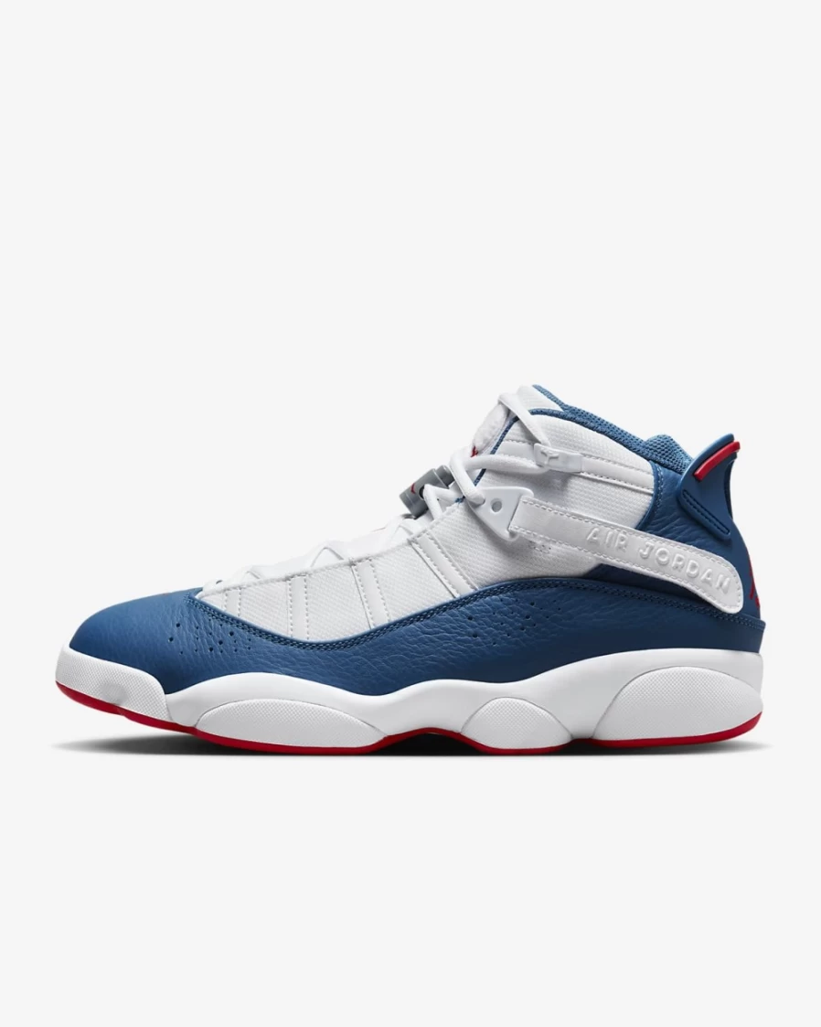Nike Jordan 6 Rings Men's Basketball Shoes - White/University Red/Light Steel Grey/True Blue