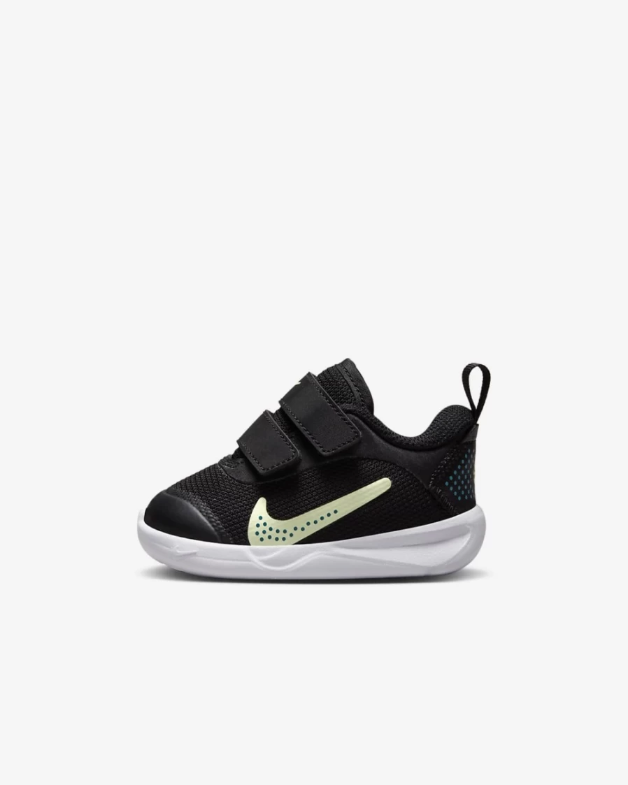 Nike Omni Multi-Court Baby Toddler Shoes for Boys & Girls - Black/Bright Spruce/White/Barely Volt