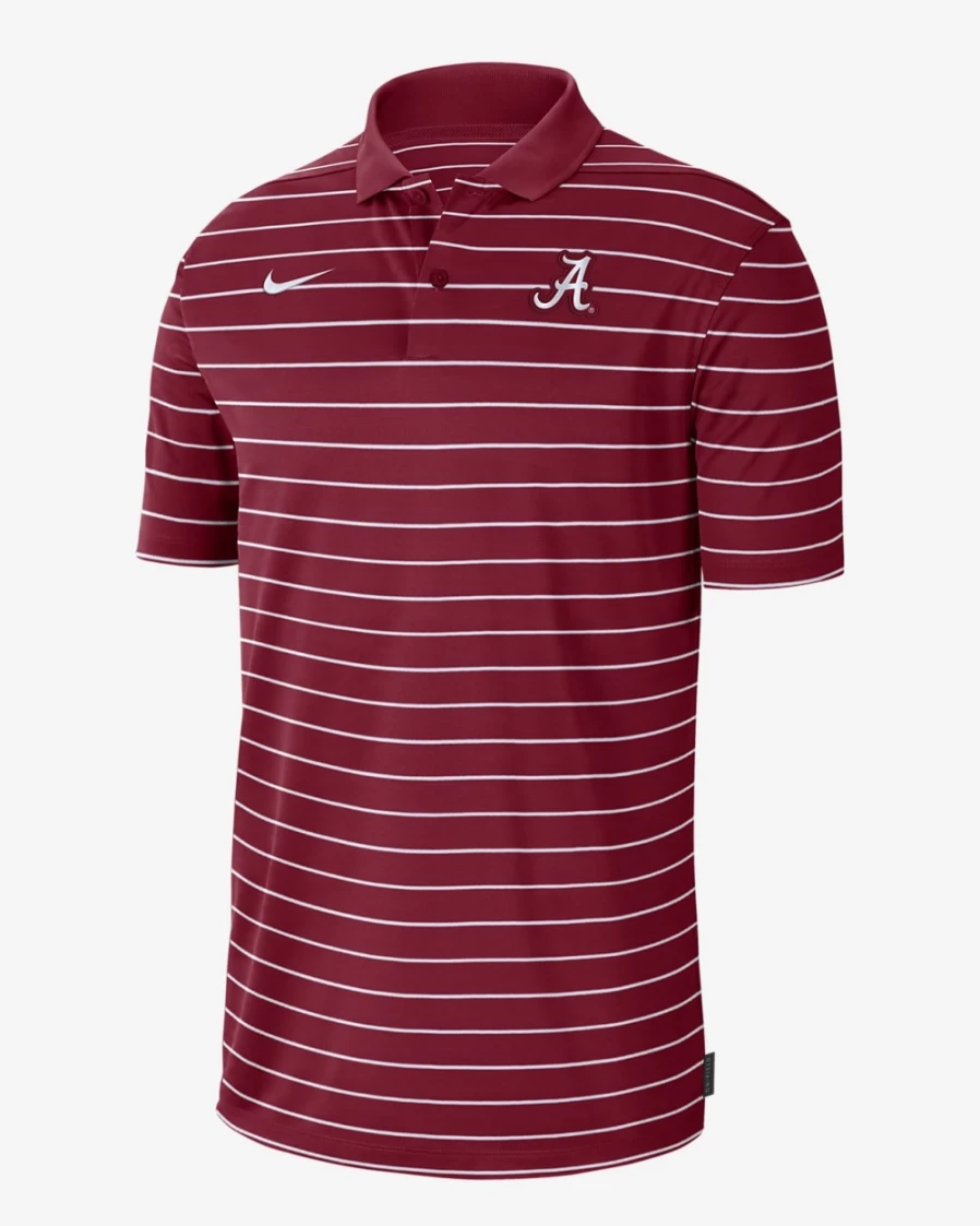 Nike Men's Alabama Crimson Tide Dri-FIT Performance Polo - Team Crimson/White