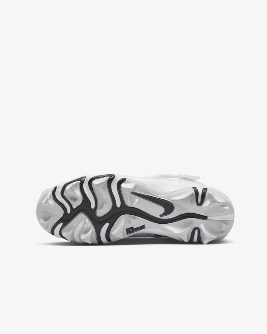 Nike Force Trout 8 Keystone Big Kids' Baseball Cleats for Boys & Girls - White/Wolf Grey/Pure Platinum/Black
