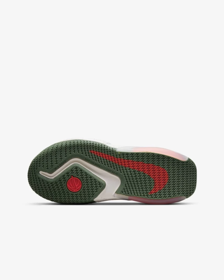 Nike Air Zoom Crossover Big Kids' Basketball Shoes for Boys & Girls - White/Coconut Milk/Safety Orange/Black