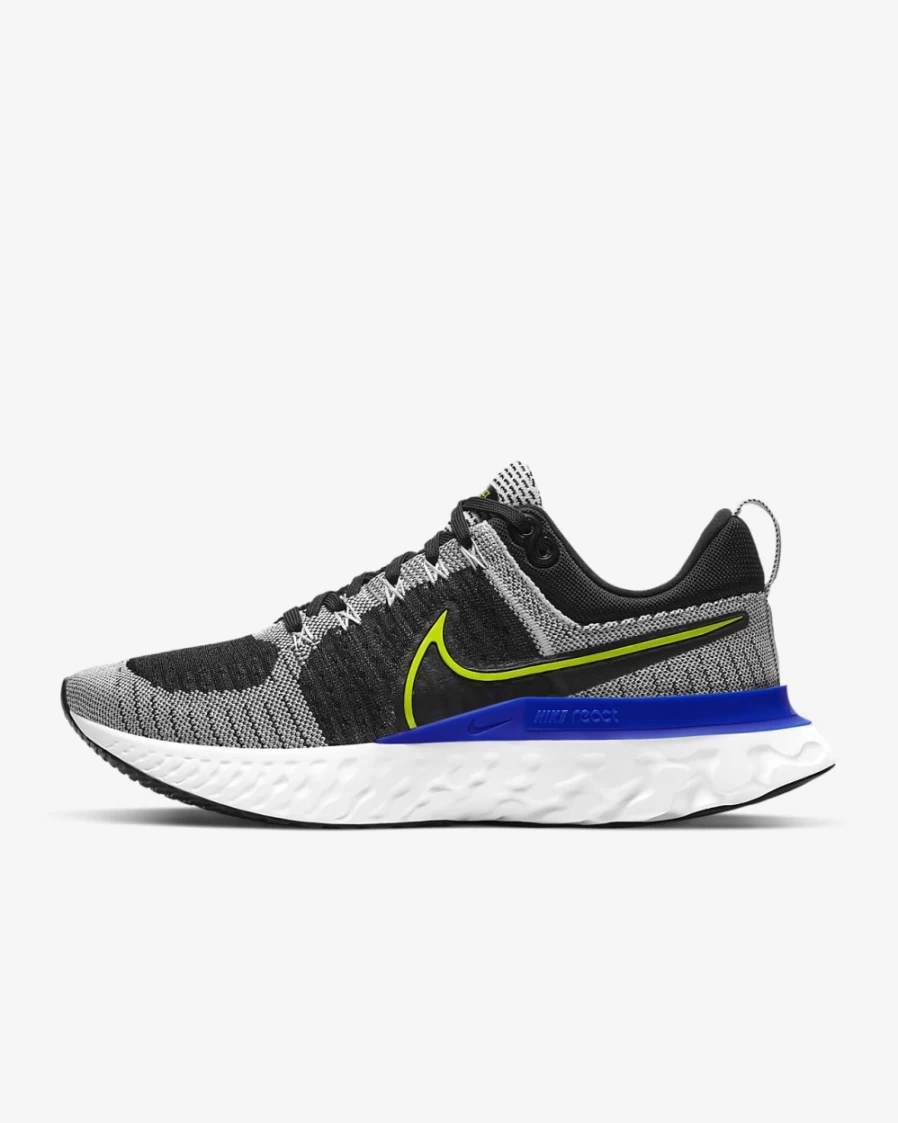 Nike React Infinity 2 Men's Road Running Shoes - White/Black/Cyber - Lightweight Cushioned Sneakers for Men