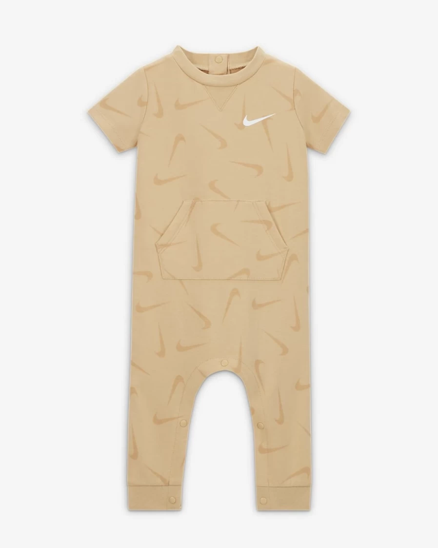 Nike Unisex Baby (3-6 Months) Sesame Printed Short Sleeve Coverall Romper