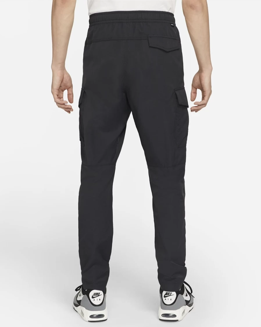 Nike Men's Black/White Utility Cargo Pants - Sportswear Unlined Comfort Fit
