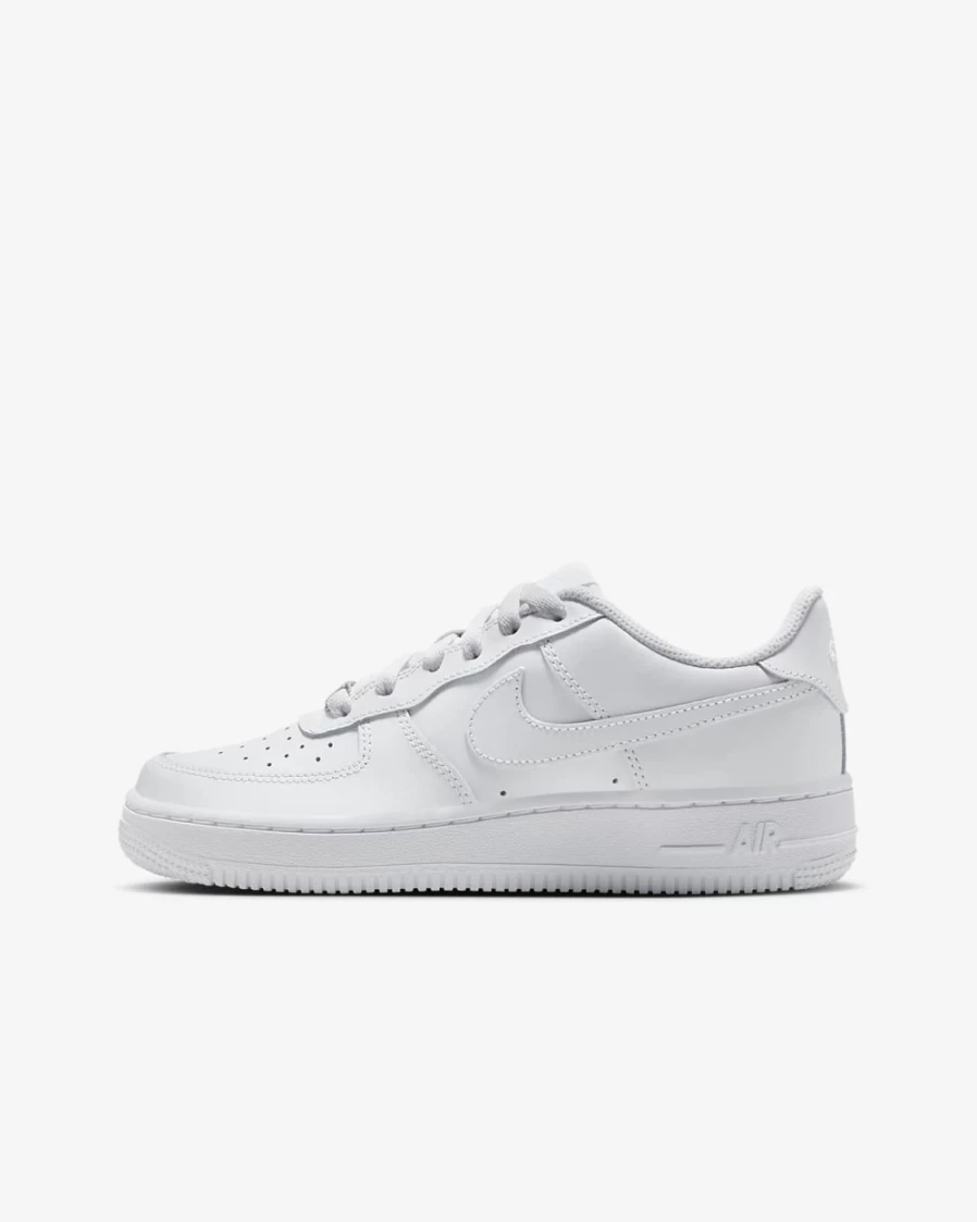 Nike Air Force 1 LE Big Kids' Sneakers in White/White for Boys and Girls