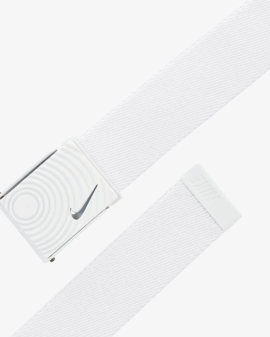 Nike Men's White Obsidian Stretch Web Belt with Outsole Design