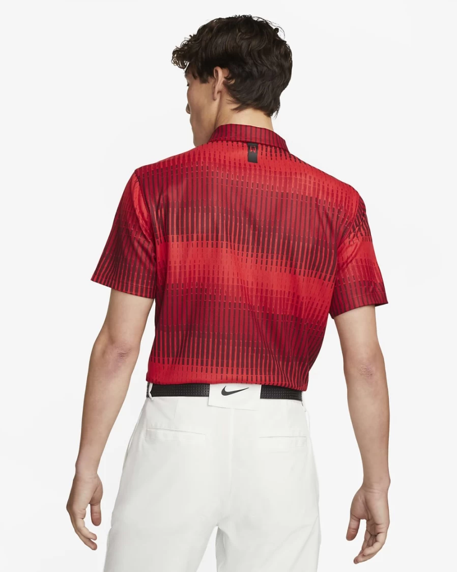 Nike Dri-FIT ADV Tiger Woods Men's Golf Polo Shirt - University Red/Black/Black
