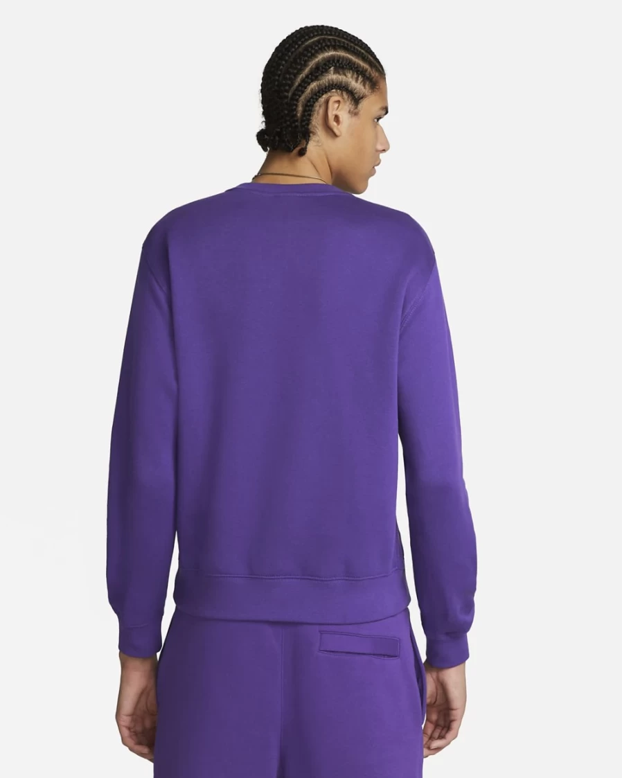 Nike Sportswear Club Fleece Crew Men's Sweatshirt - Court Purple/White
