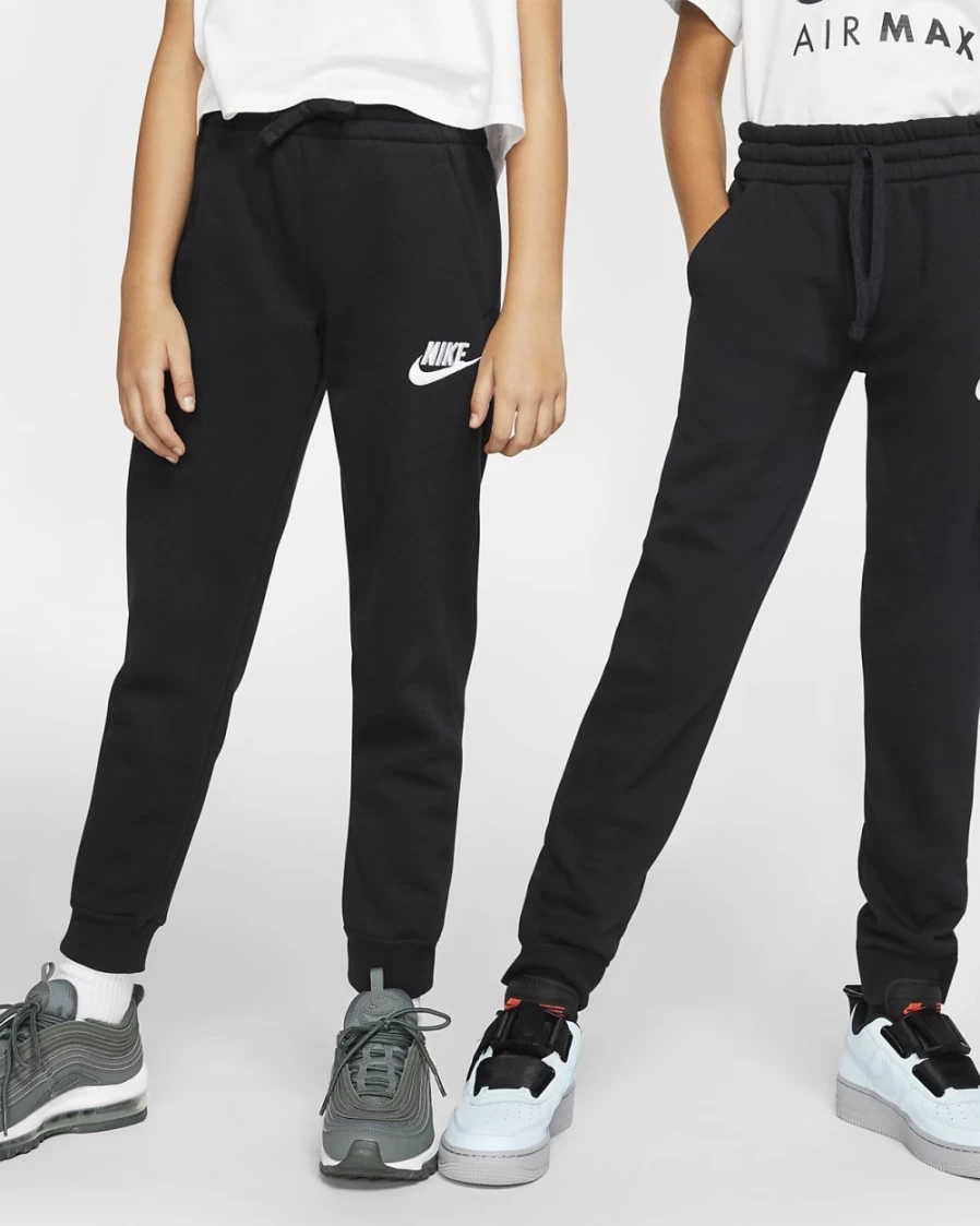 Nike Sportswear Club Fleece Boys & Girls' Sweatpants - Black & White Comfort Fit