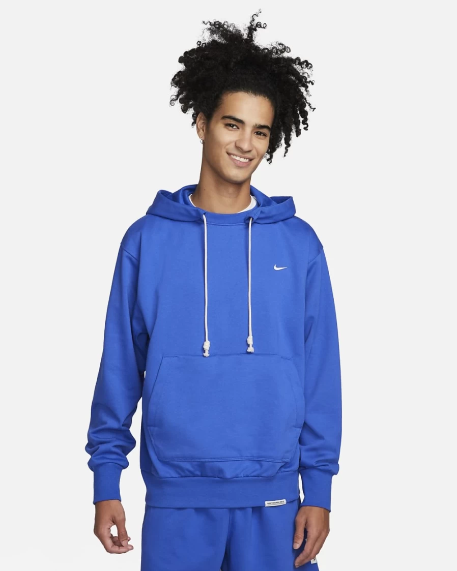 Nike Men's Dri-FIT Standard Issue Game Royal/Pale Ivory Pullover Basketball Hoodie