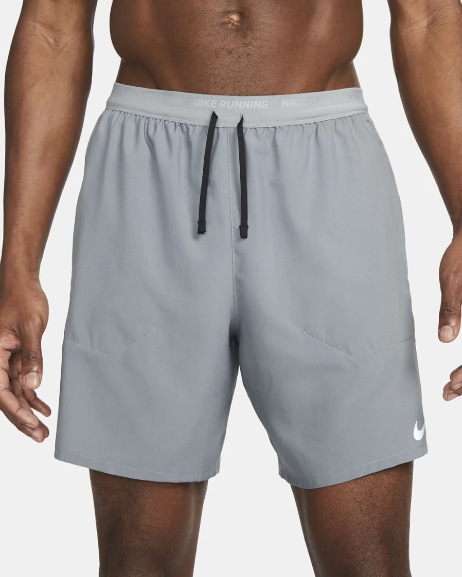 Nike Dri-FIT Stride Men's 7" 2-in-1 Running Shorts in Smoke Grey/Dark Smoke Grey/Black