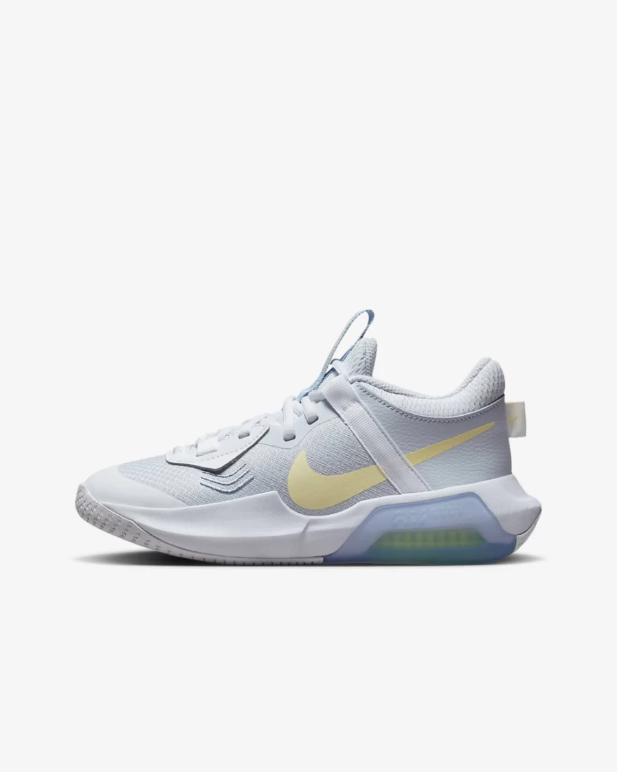 Nike Air Zoom Crossover Big Kids' Basketball Shoes for Boys & Girls - Football Grey/White/Summit White/Citron Tint