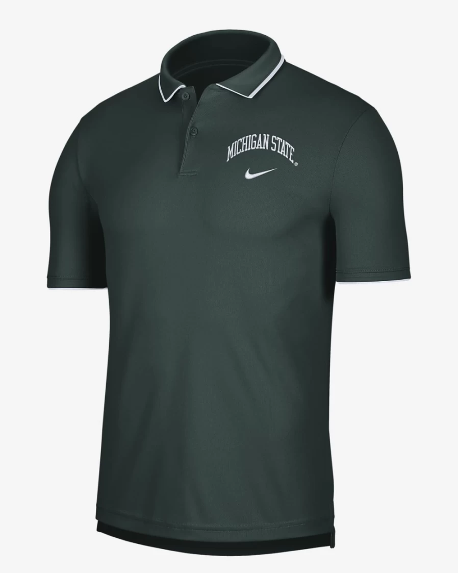 Nike Michigan State Spartans Dri-FIT Pro Green/White Men's Performance Polo Shirt