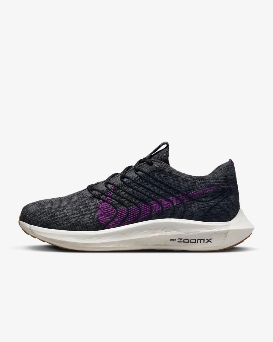 Nike Pegasus Turbo Next Nature Men's Road Running Shoes - Black/Anthracite/Canyon Purple/Vivid Purple