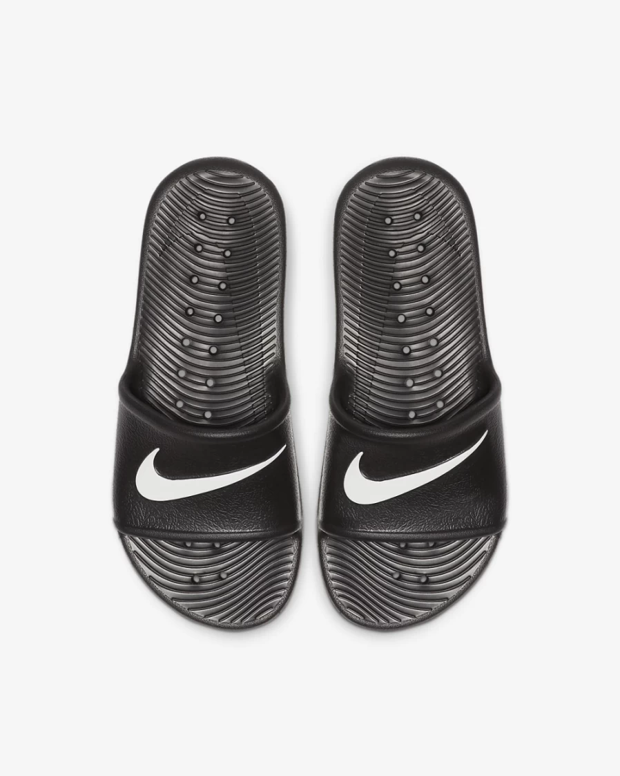 Nike Kawa Shower Slides for Kids - Boys & Girls Comfortable Sandals in Black/White