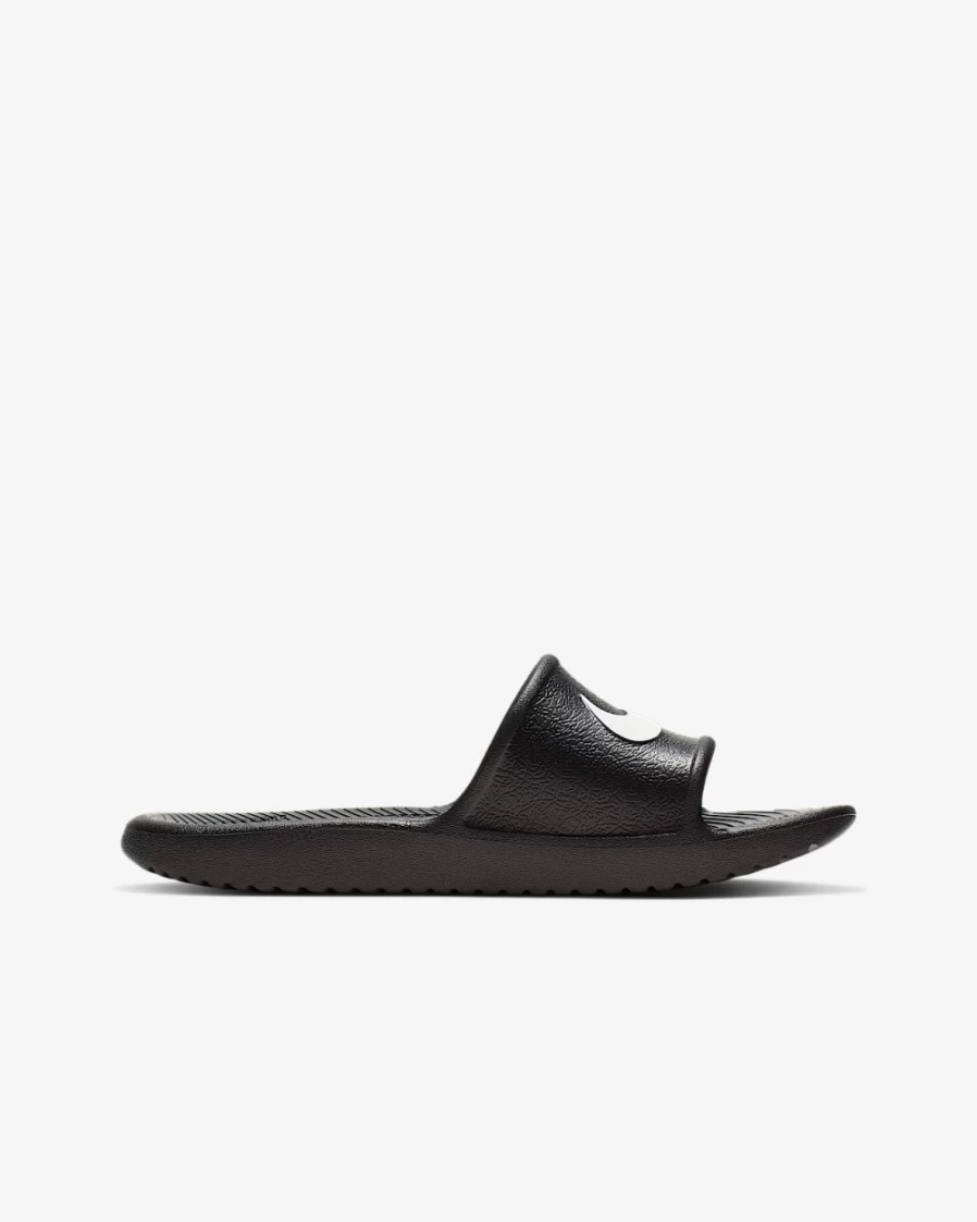 Nike Kawa Shower Slides for Kids - Boys & Girls Comfortable Sandals in Black/White