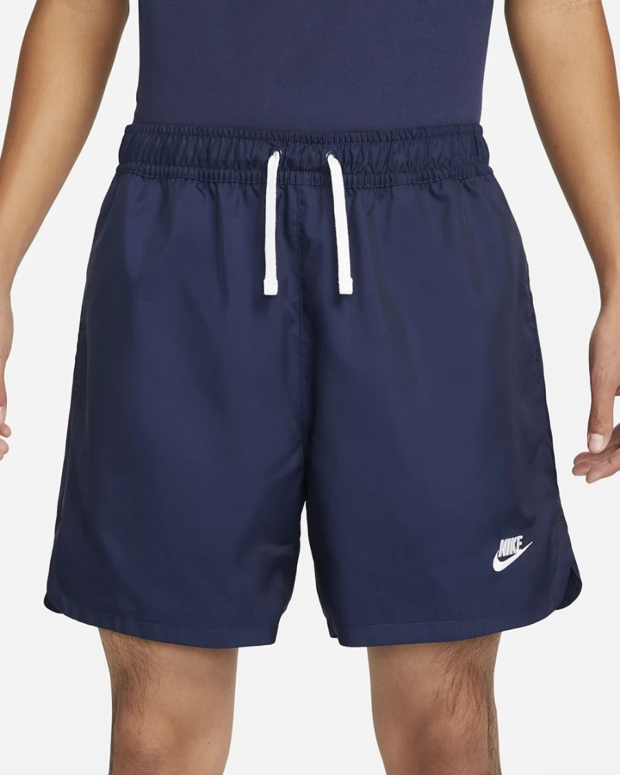 Nike Men's Sport Essentials Woven Lined Flow Shorts in Midnight Navy/White - Lightweight Athletic Running Shorts