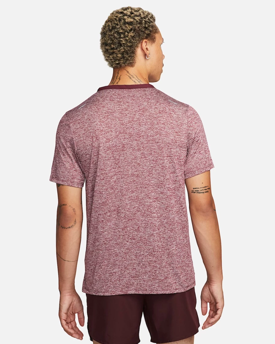 Nike Dri-FIT Rise 365 Men's Dark Beetroot/Heather Running Short-Sleeve Top