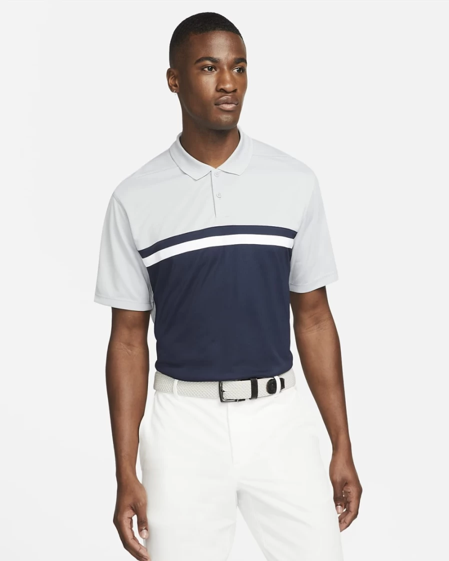 Nike Dri-FIT Victory Men's Light Smoke Grey Golf Polo Shirt - Moisture-Wicking Performance Top