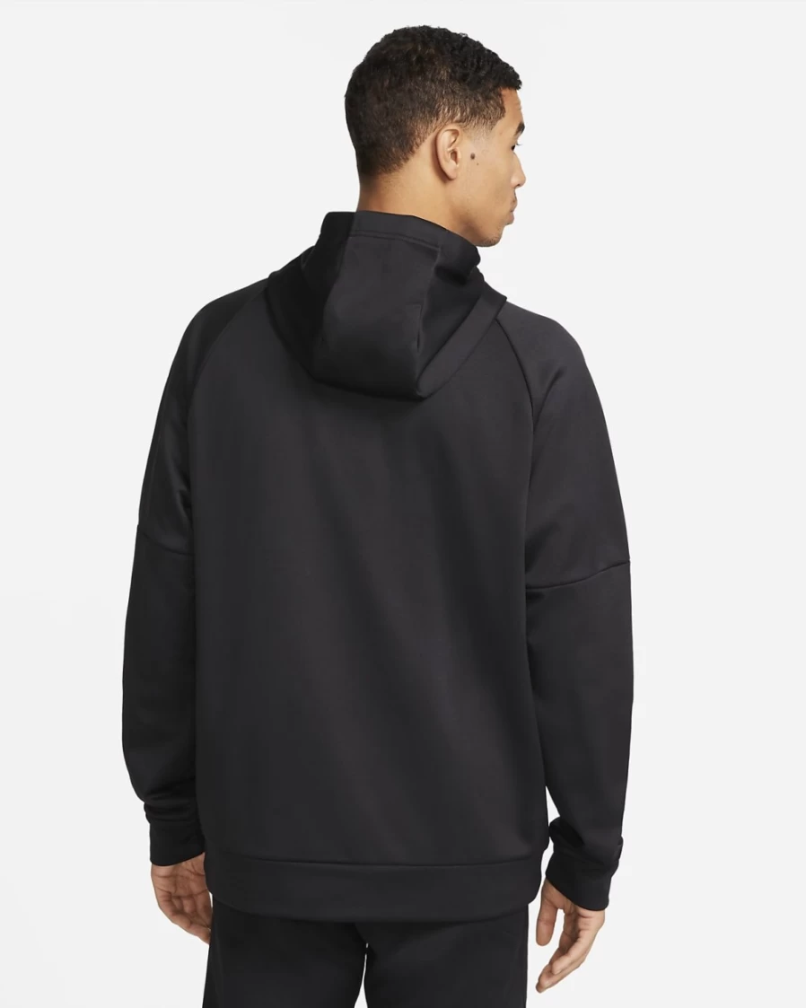 Nike Therma-FIT Men's Black Pullover Hoodie for Fitness & Training