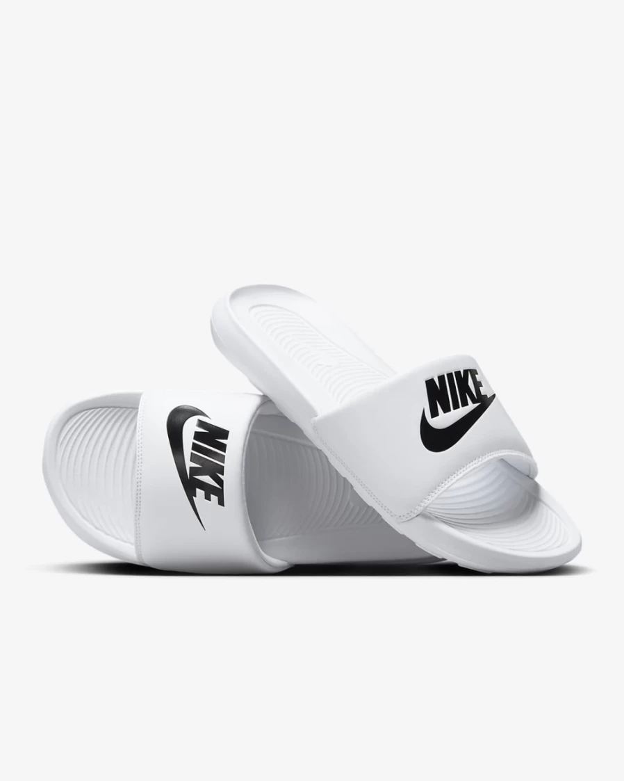 Nike Victori One Men's Slides - White/Black Athletic Sandals for Men
