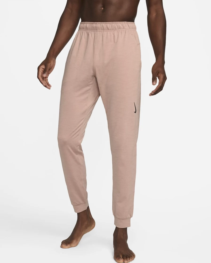 Nike Dri-FIT Men's Yoga Pants - Pink Oxford/Rose Whisper - Breathable & Comfortable Workout Trousers