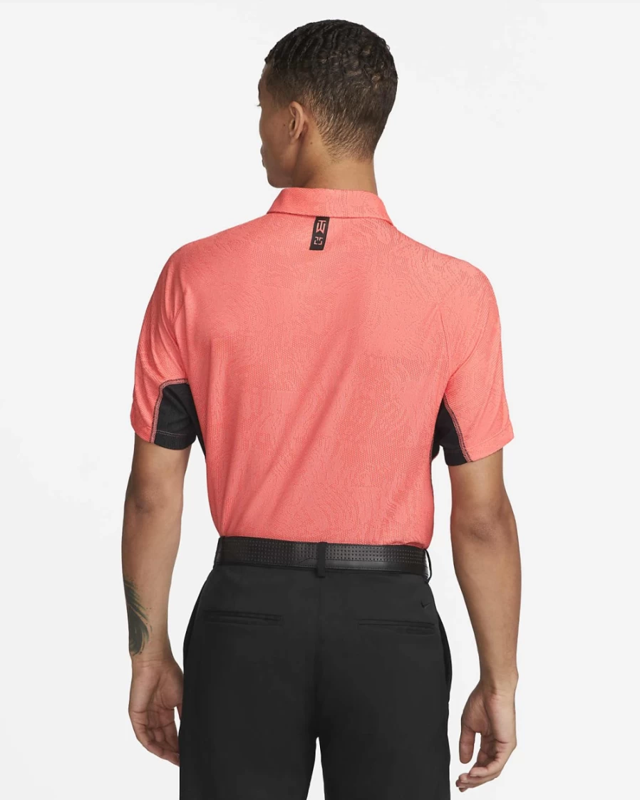 Nike Dri-FIT ADV Tiger Woods Men's Golf Polo - Pink Gaze/Magic Ember/Black