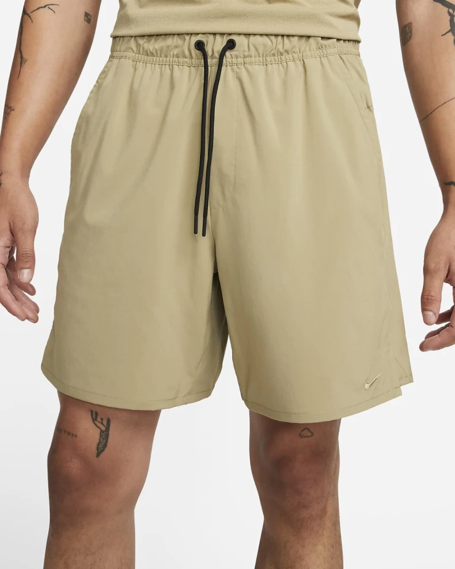Nike Dri-FIT Unlimited Men's 7" Unlined Versatile Shorts in Neutral Olive/Black - Lightweight Quick-Dry Athletic Shorts for Men