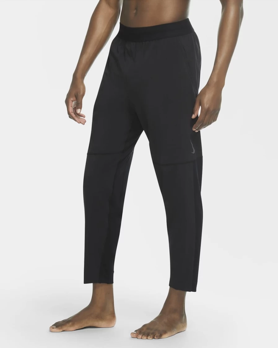 Nike Men's Yoga Pants - Black & Iron Grey Workout Trousers for Men