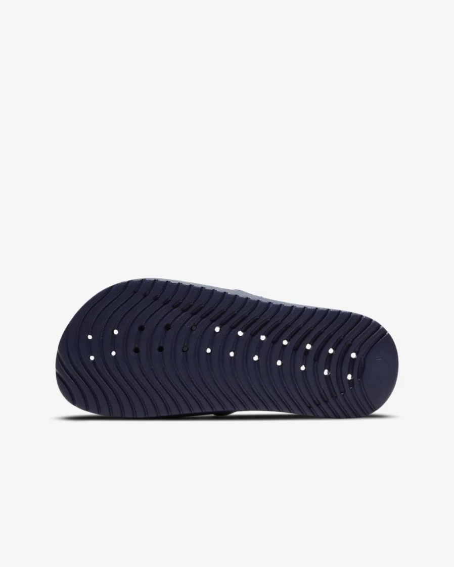 Nike Kawa Shower Slides for Kids - Boys & Girls Comfortable Sandals in Midnight Navy/Laser Blue