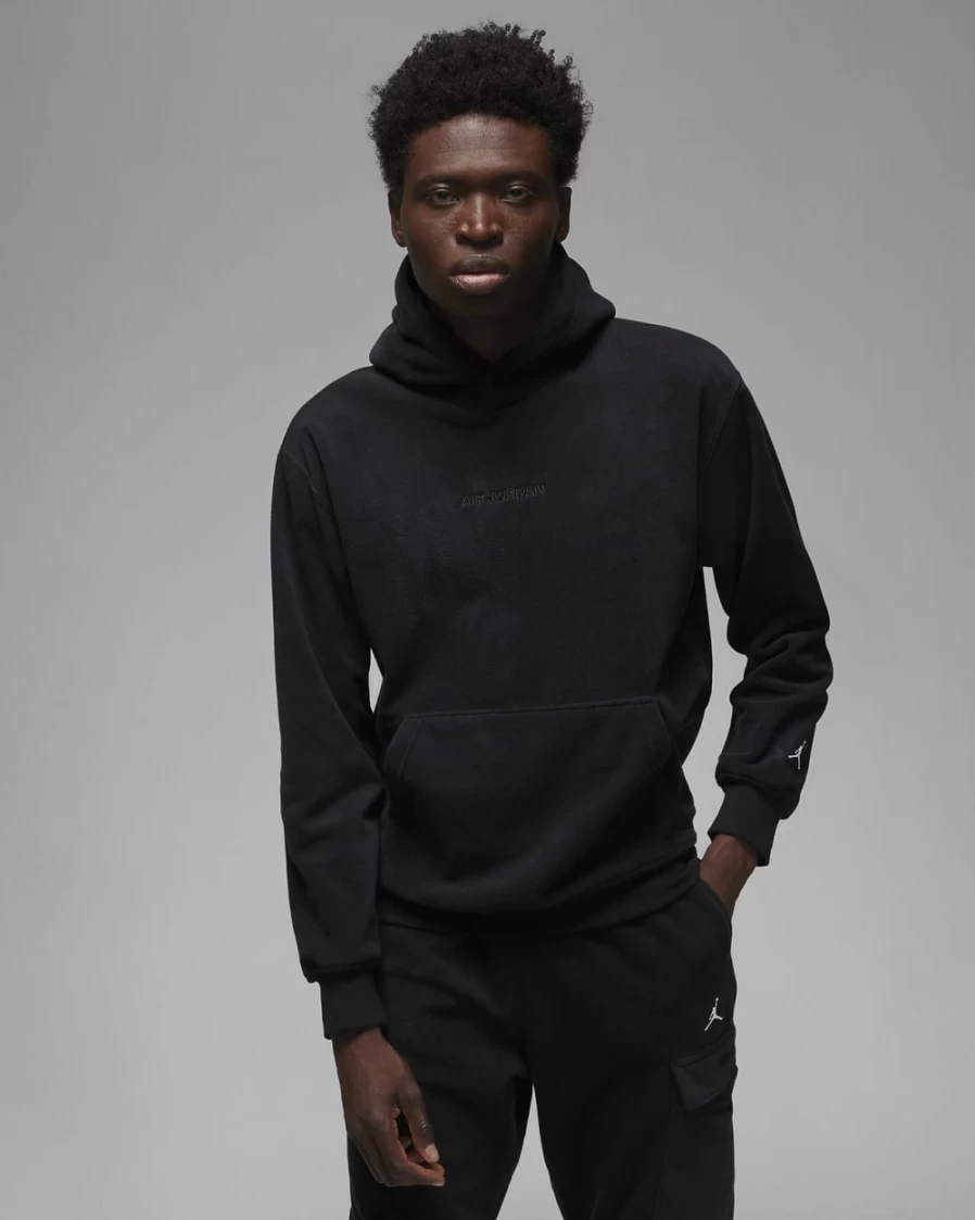 Nike Jordan Essential Men's Black Fleece Hoodie - Winter Warm Pullover