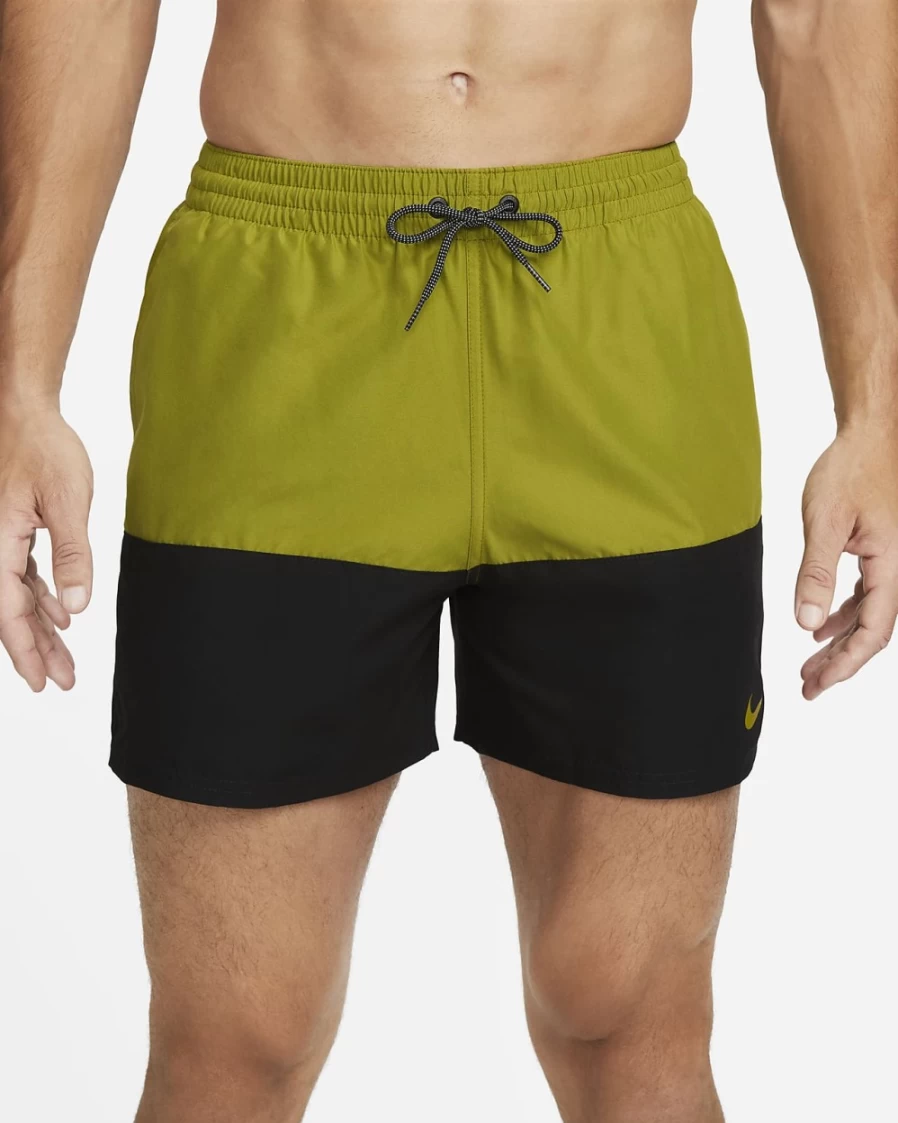 Nike Men's 5" Split Swim Trunks in Moss - Quick-Dry Swimming Shorts