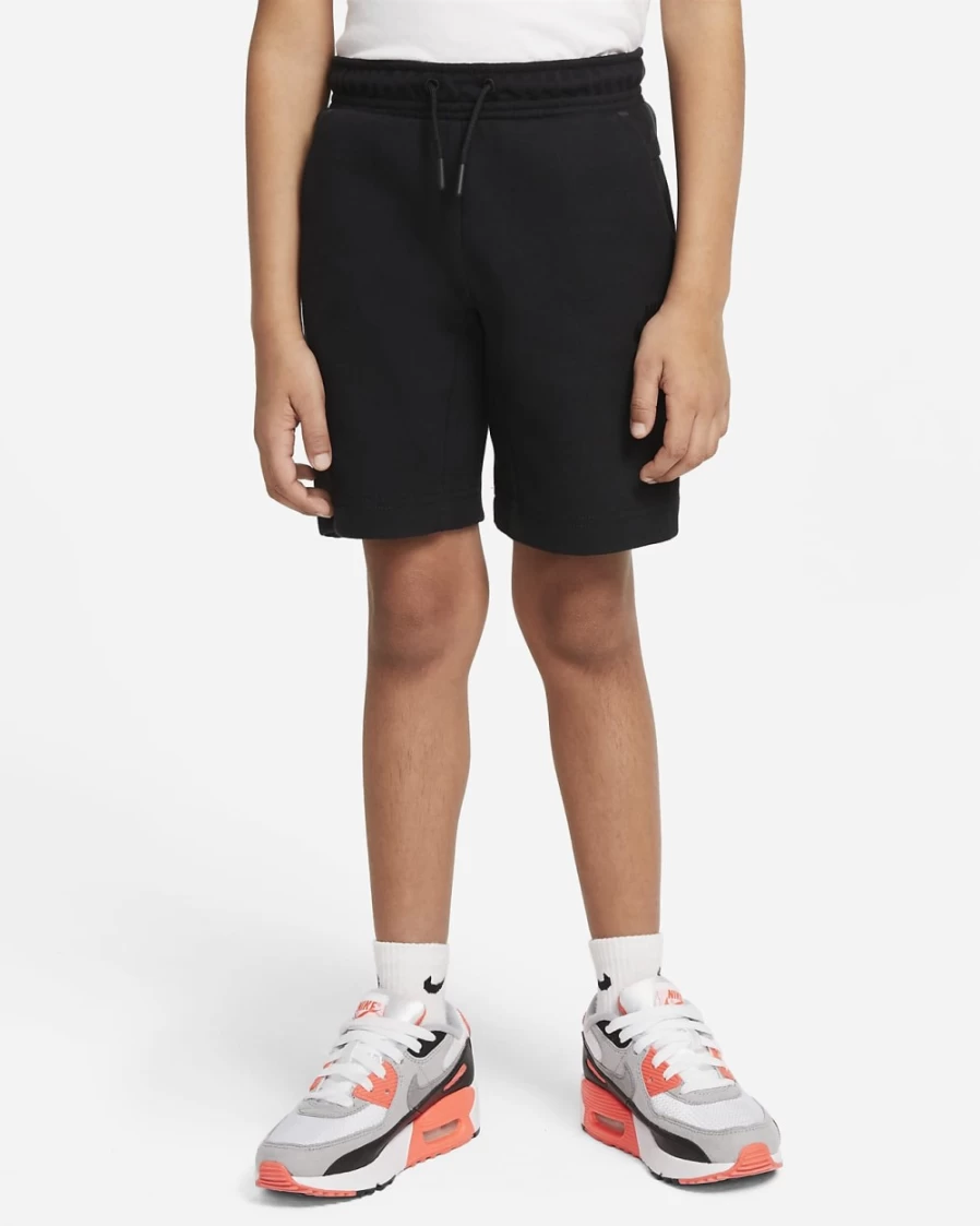 Nike Tech Fleece Boys & Girls Black Sportswear Shorts for Kids
