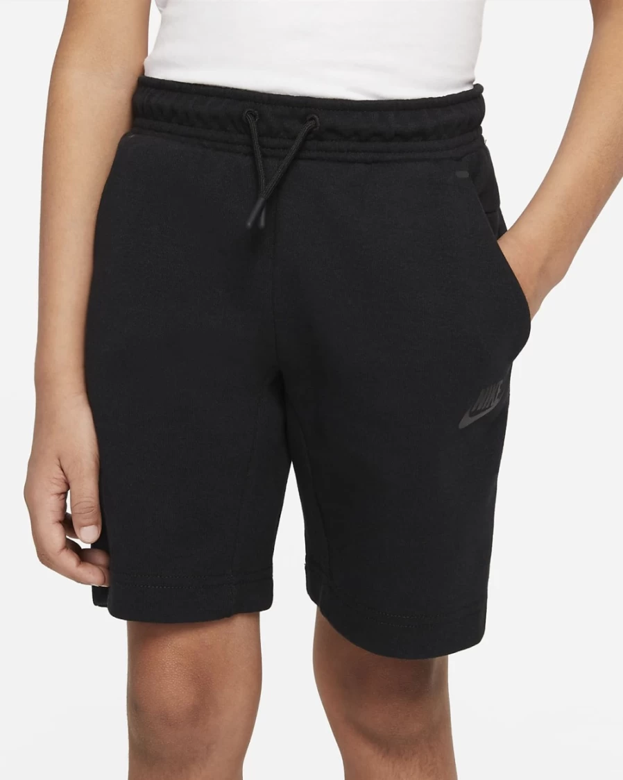 Nike Tech Fleece Boys & Girls Black Sportswear Shorts for Kids