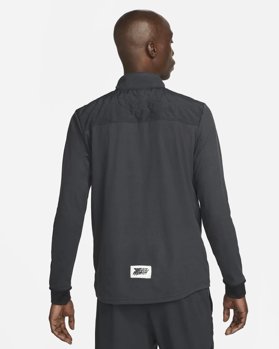 Nike Therma-FIT Wild Run Element Men's 1/2-Zip Running Top - Off Noir/Black Thermal Half-Zip Workout Shirt for Men