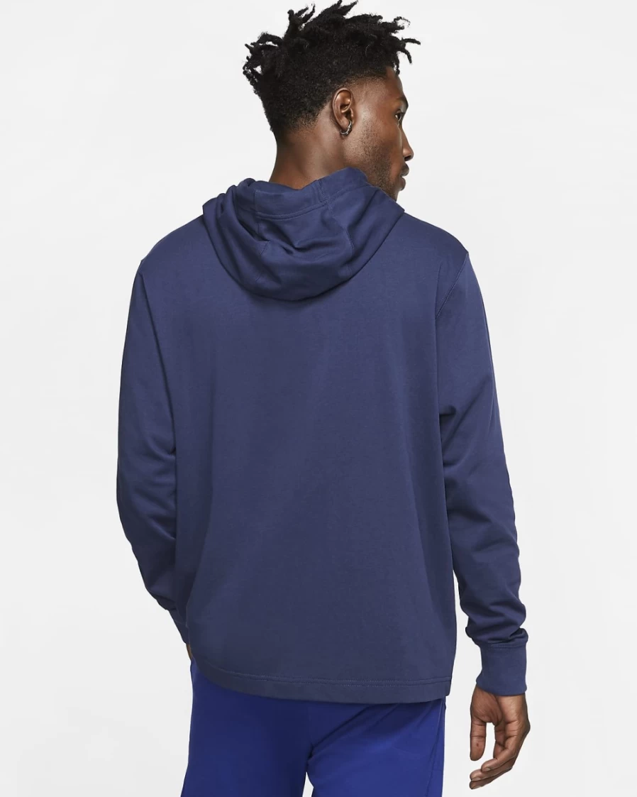 Nike Men's Midnight Navy/White Club Sportswear Pullover Hoodie Jersey