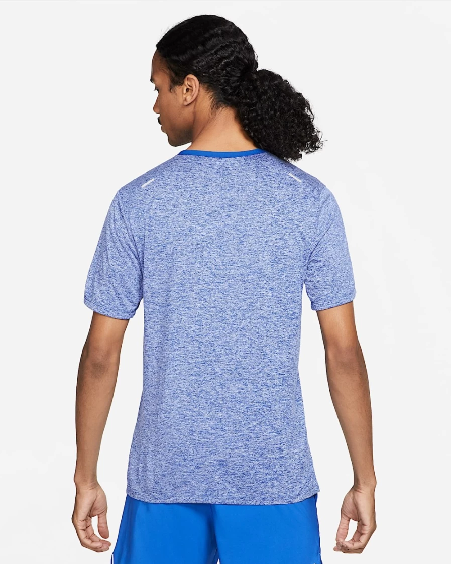 Nike Dri-FIT Rise 365 Men's Running Shirt - Game Royal/Heather - Moisture-Wicking Short-Sleeve Top