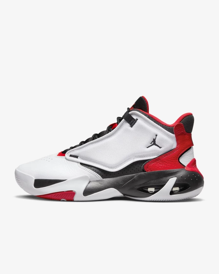 Nike Jordan Max Aura 4 Men's Shoes - White/University Red/Black Basketball Sneakers for Men