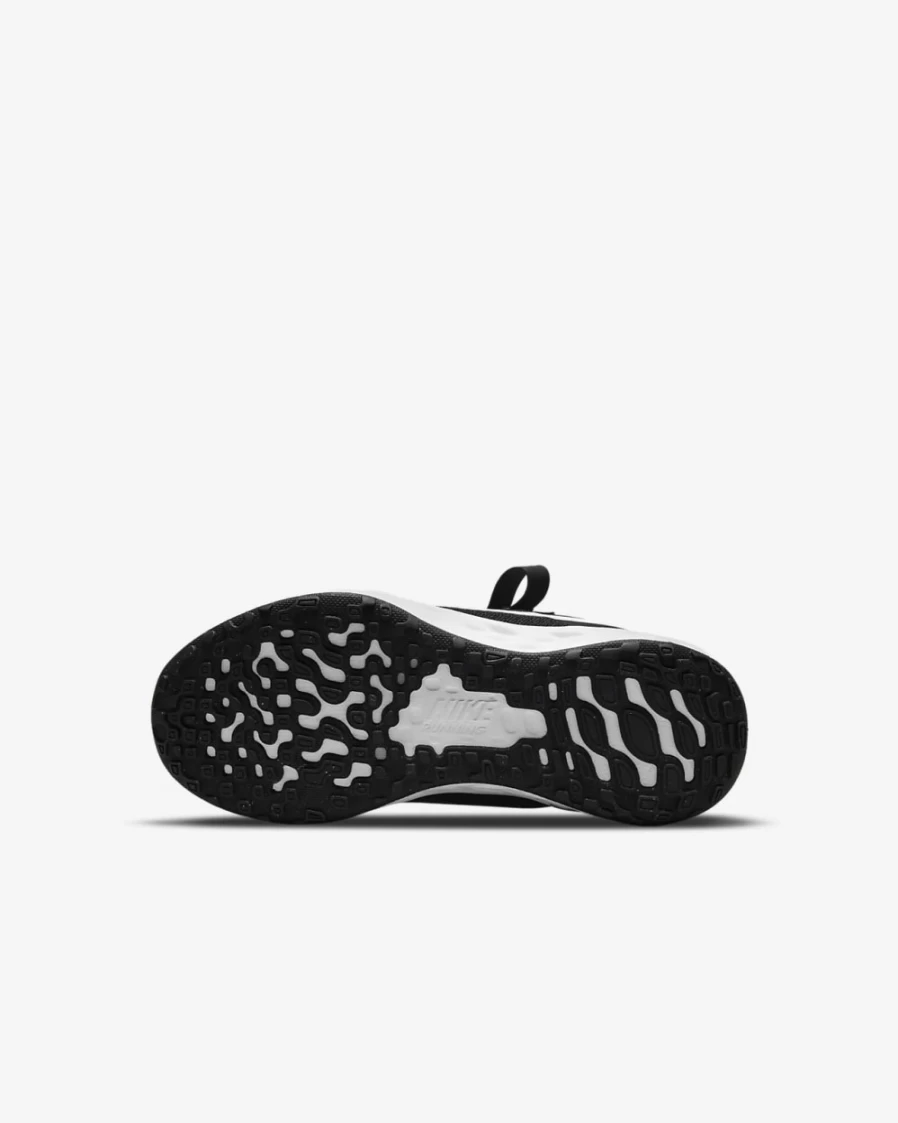 Nike Revolution 6 FlyEase Easy On/Off Shoes for Boys & Girls - Black/Dark Smoke Grey/White