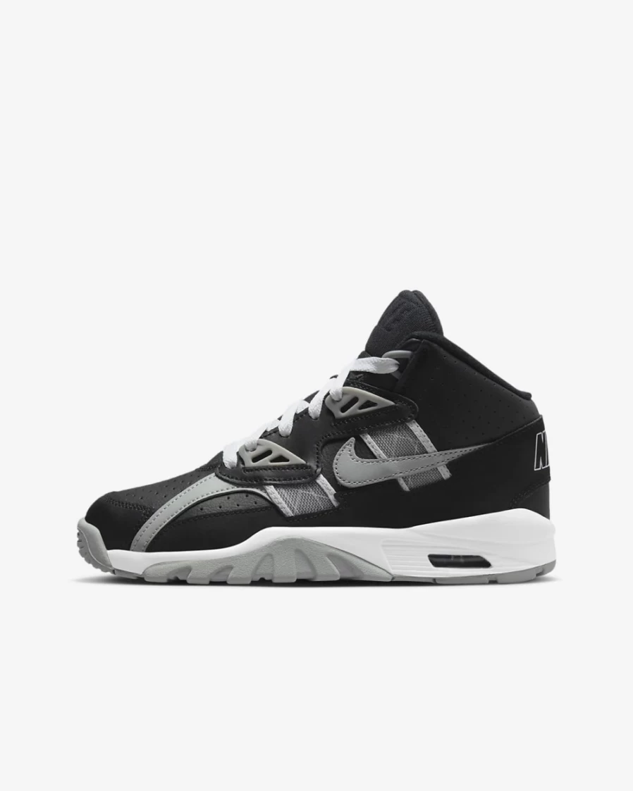 Nike Air Trainer SC Big Kids' Shoes - Black/Cool Grey/White/Light Smoke Grey - Unisex Boys & Girls Training Sneakers