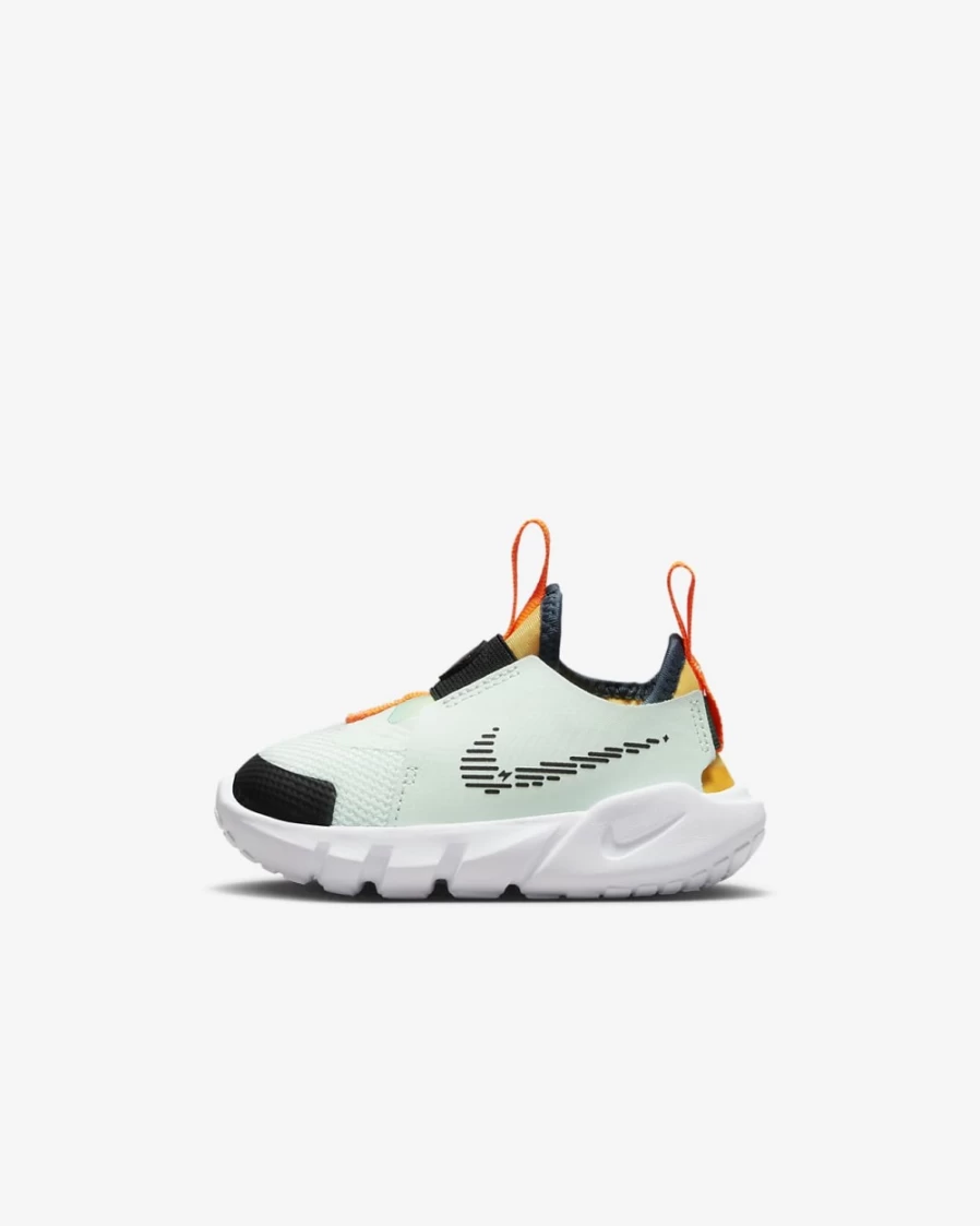 Nike Flex Runner 2 Toddler Shoes - Barely Green/White/Laser Orange/Black - Unisex Boys Girls Running Sneakers