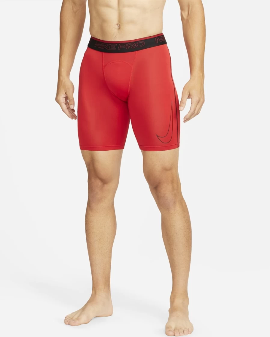 Nike Pro Dri-FIT Men's Training Shorts - University Red/Black, Moisture-Wicking, Breathable, Gym & Running