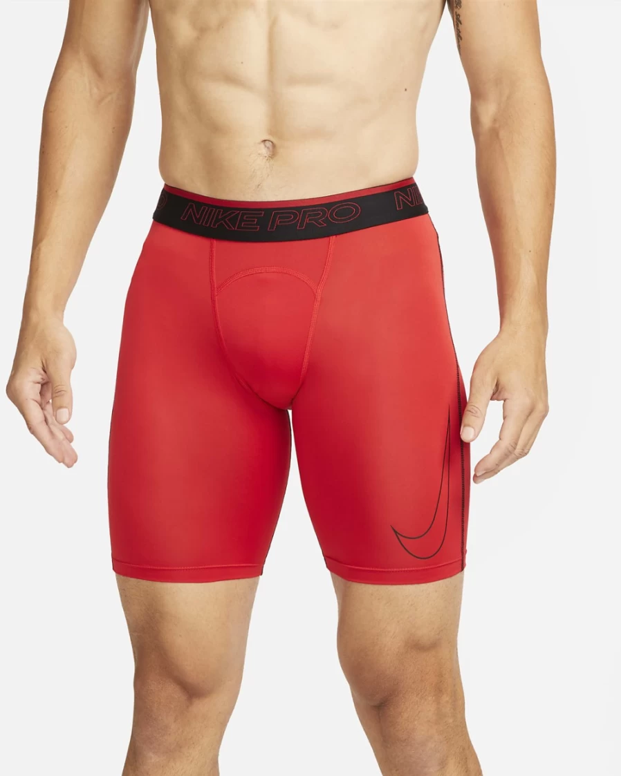 Nike Pro Dri-FIT Men's Training Shorts - University Red/Black, Moisture-Wicking, Breathable, Gym & Running