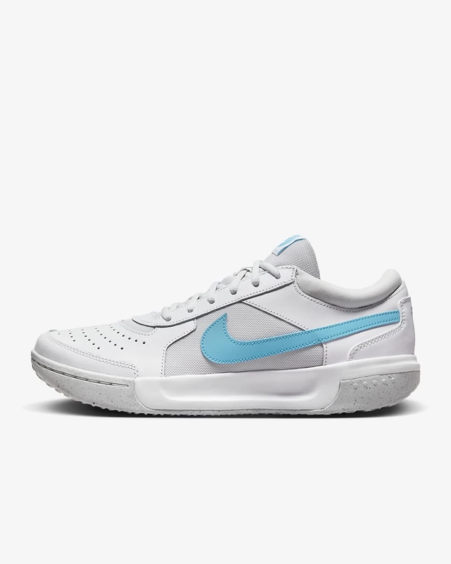 NikeCourt Air Zoom Lite 3 Men's Tennis Shoes - White/Photon Dust/Baltic Blue