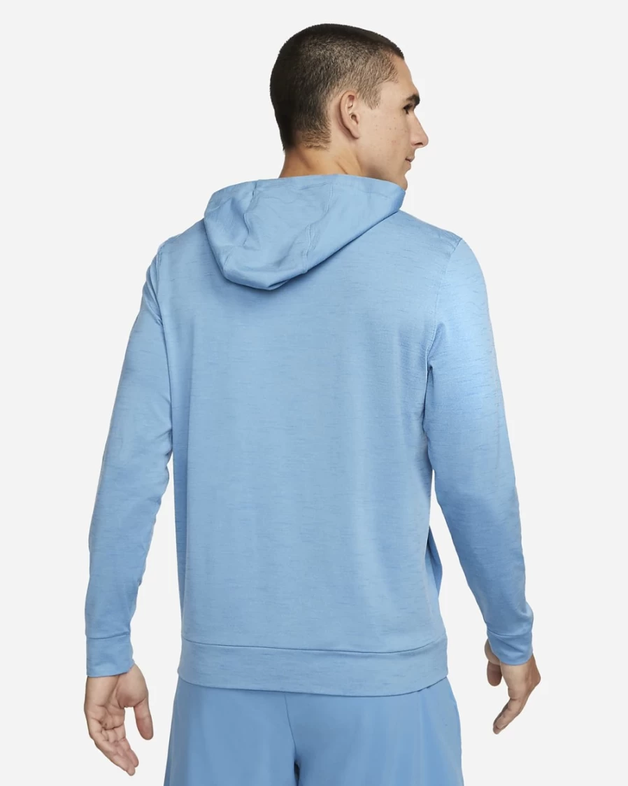 Nike Dri-FIT Men's Lightweight Yoga Hoodie - Worn Blue, Dutch Blue, Heather, Black