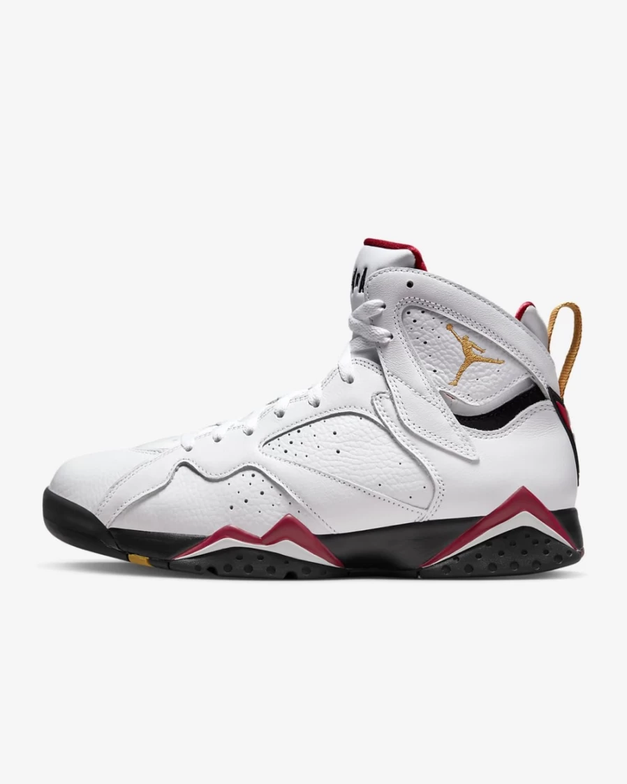 Nike Air Jordan 7 Retro Men's Basketball Shoes - White/Cardinal Red/Chutney/Black