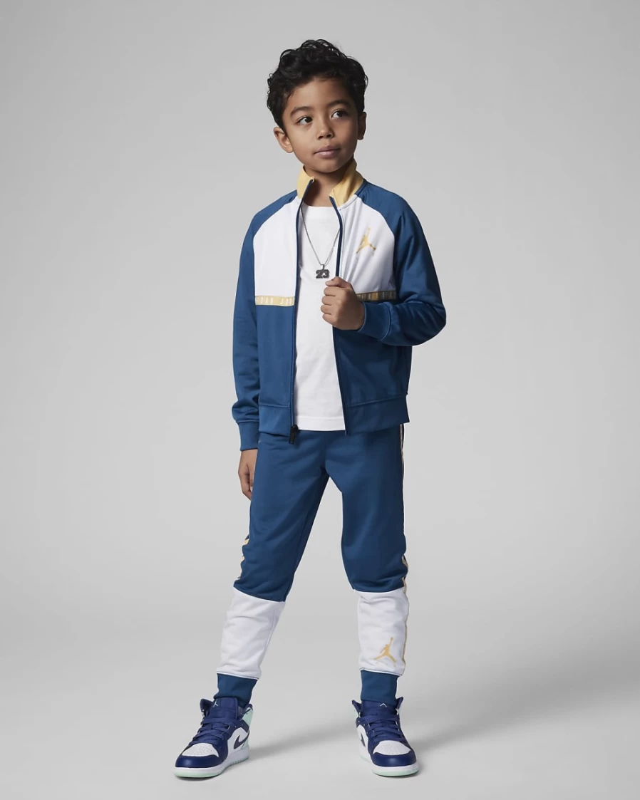 Nike Jordan True Blue Tracksuit Set for Boys and Girls - Little Kids' Athletic Outfit