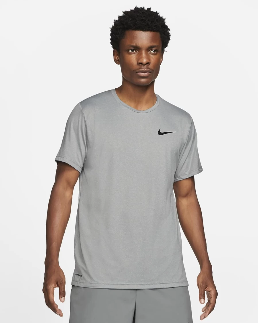 Nike Pro Dri-FIT Men's Training T-Shirt - Moisture-Wicking Short-Sleeve Top in Particle Grey, Grey Fog, Heather & Black