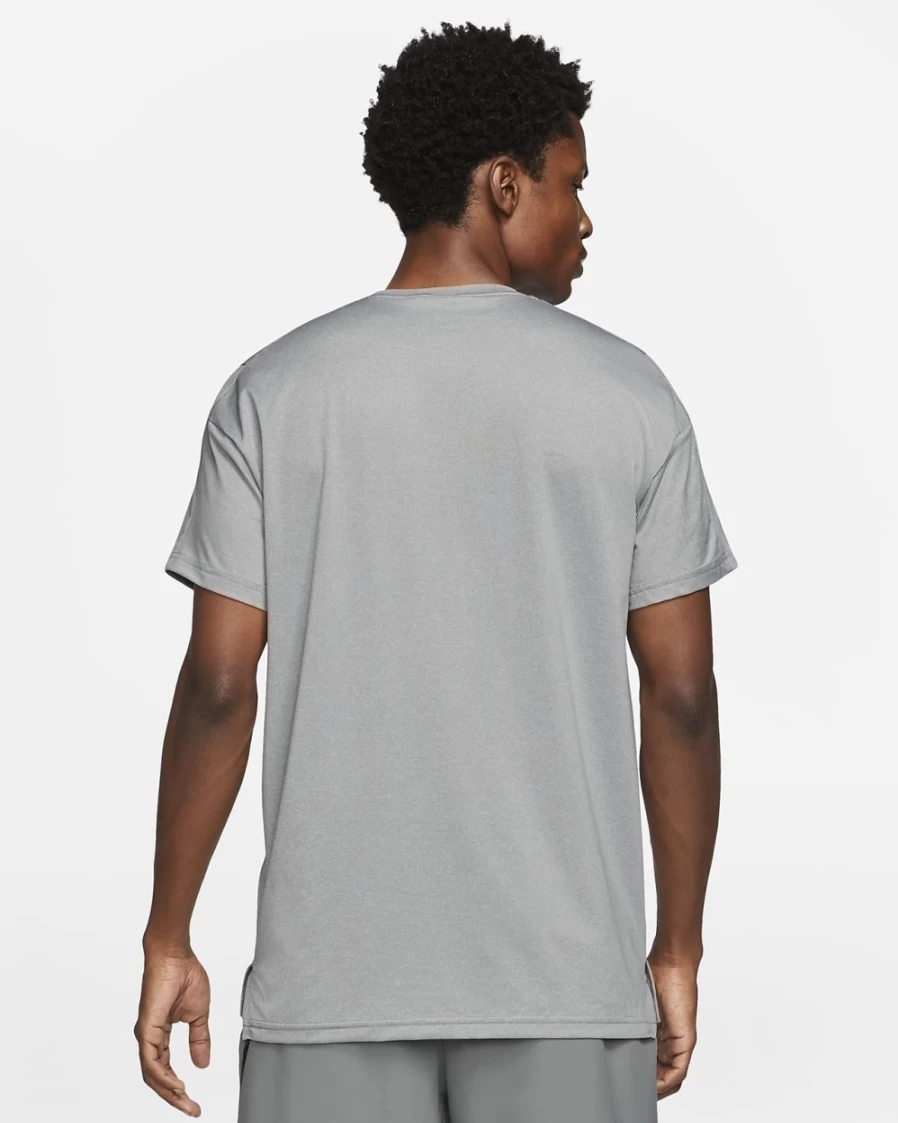 Nike Pro Dri-FIT Men's Training T-Shirt - Particle Grey, Grey Fog, Heather, Black - Moisture-Wicking Short-Sleeve Workout Top